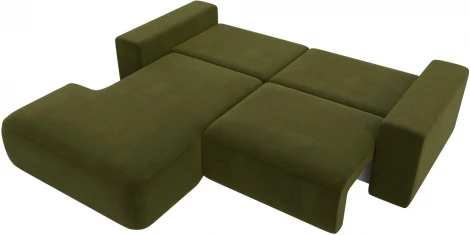 Диван угловой Лига-036 НПБ Классик левый угол (Зеленый/Микровельвет) Лига Диванов арт.121368L