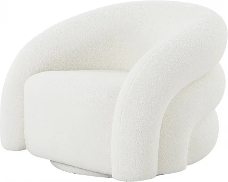 Кресло поворотное, иск.мех белый 94*83*70см Garda Decor арт.DY-KRES-117 BEL