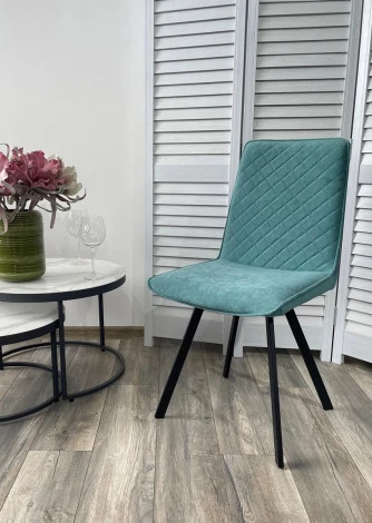 Стул PAINT, цвет B15 Мята, велюр / черный каркас