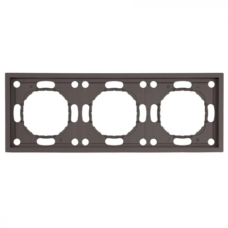 Рамка на 3 поста (антрацит, soft touch) Stekker Эмили 49938