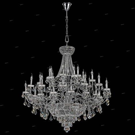 Подвесная большая люстра Osgona Classic 700514 (220V, хрусталь, подсвечник, свеча)