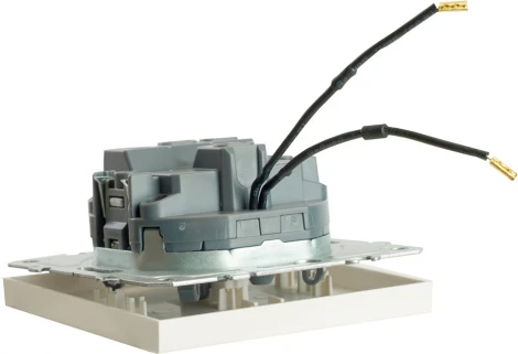 Выключатель одноклавишный с подсветкой (белый) Stekker Эмили 49863