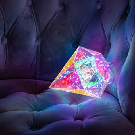 Светильник декоративный «Брильянт», на батарейках 3AA (не в/к). 100 светодиодов, цвет корпуса радужный Uniel ULD-R507 3АА DIAMOND