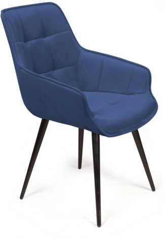 Стул Top Concept Capri поворотный 360 градусов, бархат синий 29 / опора конус