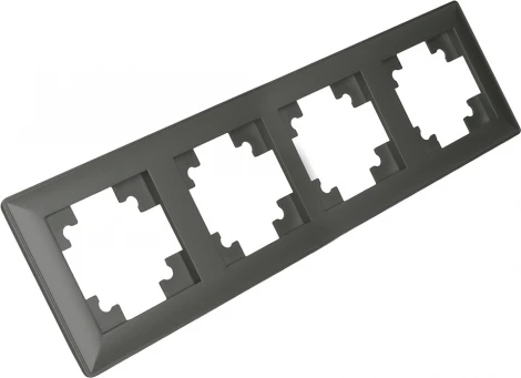 Рамка на 4 поста (графит) Stekker Катрин 39810