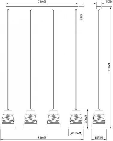 Подвесной светильник Moderli Albert V3011-4P