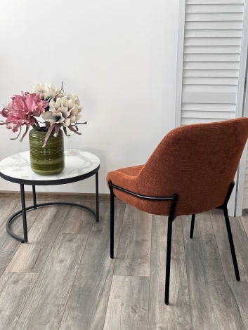 Стул M-City GAVI Garna-001 коричневый, ткань / черный каркас