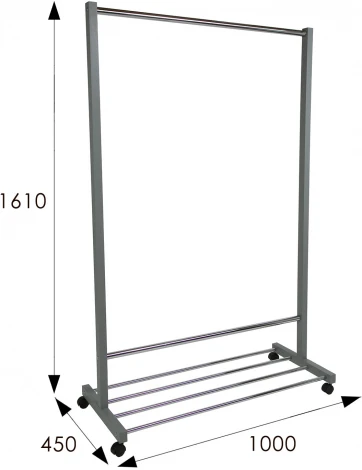 Вешалка напольная В 35Н серый от фабрики Mebelik