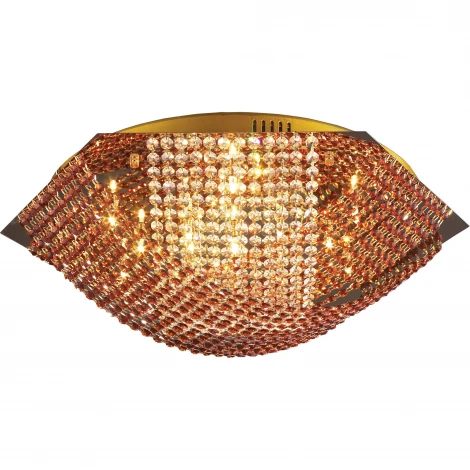 Потолочный светильник N-Light 62670 06 2670 0333 16 gold, amber and white crystal