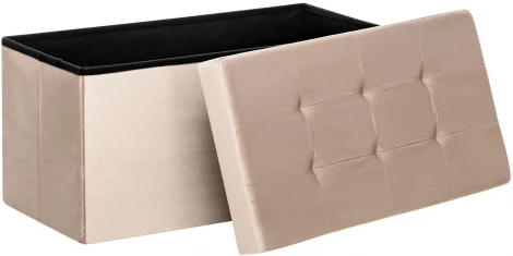 Пуф Леда складной с крышкой, велюр Крем Leset