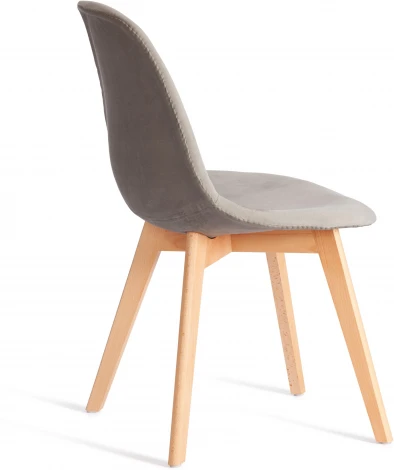 Стул CINDY SOFT (mod. C1021F1-1) / 1 шт. в упаковке (Велюр,Дерево бук /Светло-серый)