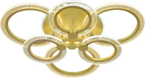 Люстра потолочная светодиодная Enigma 10225/6 LED*97W BL Gold