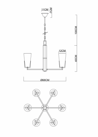 Подвесная люстра Divinare Subra 4503/17 LM-6