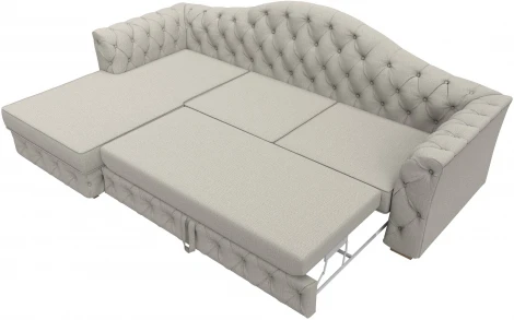 Диван угловой Артис левый угол (Бежевый/Рогожка) Лига Диванов арт.122769L