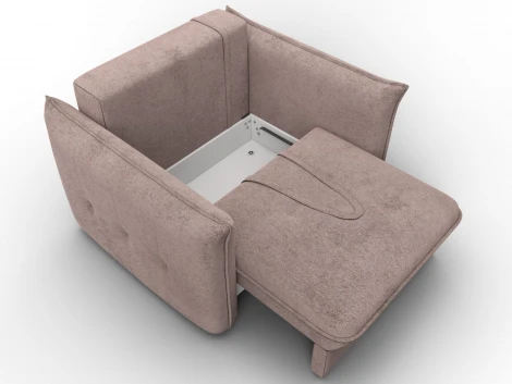 Кресло Лига-100 НПБ (ДСП,Фанера,Велюр/Бежевый) Лига Диванов 137000