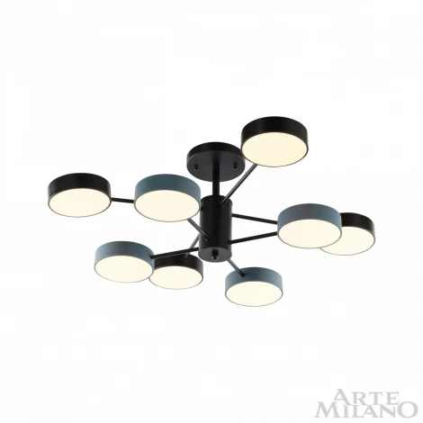 Потолочная люстра на штанге Arte Milano Ferrara 250906/8B Bk/Gr (LED, 220V, круглые)
