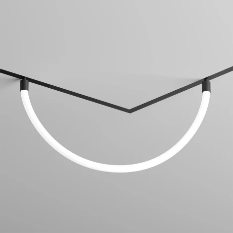 Трековый светильник с гибким неоном 220 Denkirs Smart Ray DK8060-BK (LED, пульт управления)