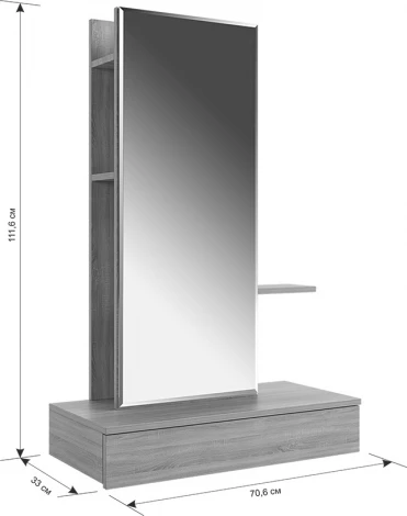 Трюмо Мария Mebelson (ЛДСП/Светлое дерево) арт.STM-01.2552