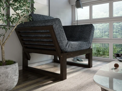 Кресло Arsko Балтик венге темно-серая рогожка