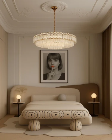 Подвесная люстра хрустальная Modelux ML.7092.1000 GD