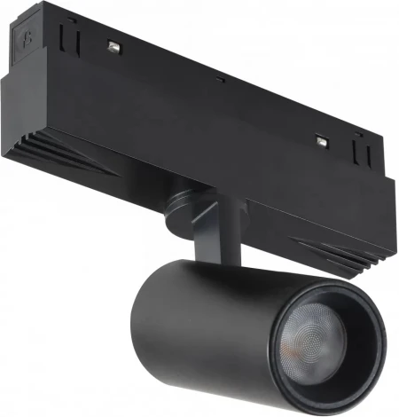 Трековый магнитный светильник с антибликовой решеткой 48V iLedex Vision48/22 4822-011-D45-8W-38DG-3000K-BK (круглые)