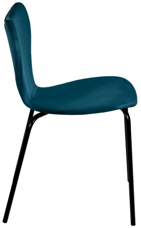 Стул Seven тёмно-бирюзовый велюр с чёрными ножками Bradex Home RF 0255