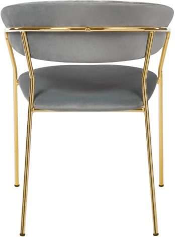 Комплект из 4-х стульев Turin серый с золотыми ножками Bradexhome арт.FR 0910K
