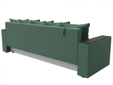 Диван прямой Дубай Лайт полки справа (ДСП,ЛДСП/Пластик/Рогожка/Зеленый) Лига Диванов 132284