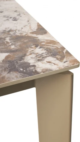 Стол CORNER 120 GLOSS LUXURY PANDORA SOLID CERAMIC / TAUPE, ®DISAUR (арт.614M05846)