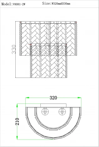 Настенный светильник Moderli Alberto V8081-2W (220V)