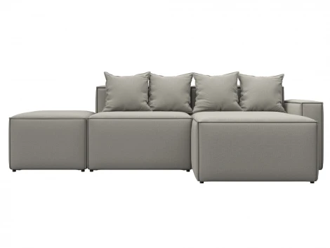 Диван угловой модульный Лига-063 угол правый (ДСП/Пластик/Рогожка/Бежевый) Лига Диванов 129783