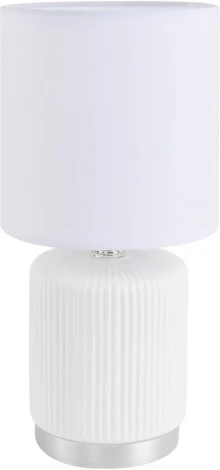 Настольная лампа Lumion Kaisa 8178/1T белый, керамика/текстиль E14 1*40W 220V (выключатель, круглые)