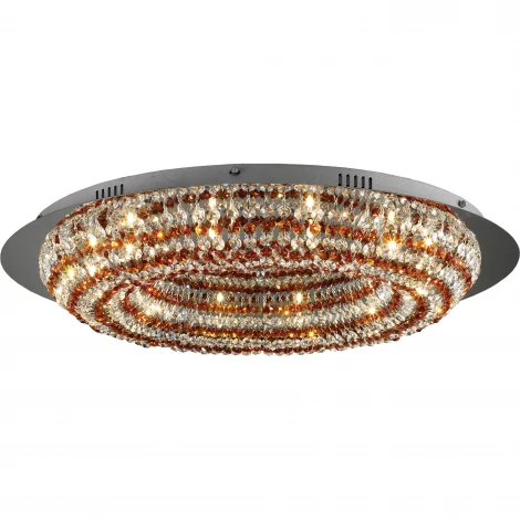 Потолочный светильник N-Light 2483 2483/12 chrome, amber and white crystal