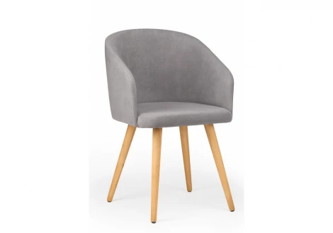 Стул деревянный Монер темно-серый (glory 20) / светлое дерево 632659