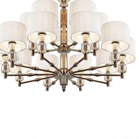 Подвесная люстра ярусная iLamp Alexa P2404-10+5 Nickel (220V, на цепи)