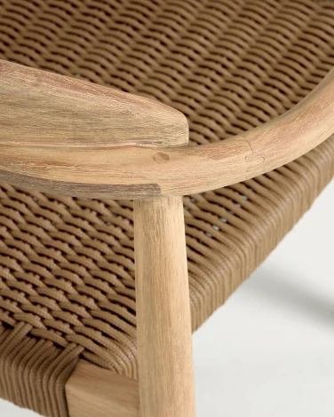 Стул уличный La Forma (ex Julia Grup) Nina (Бежевый/ Веревка,Эвкалипт,Акация,Дерево)