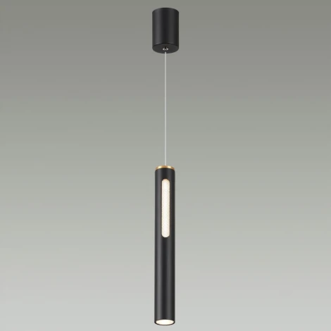 Подвесной светильник Odeon Light Mali 6643/7L IP20 LED 9W 3000K 220V черный/золото/металл/акри (на проводе, круглые)