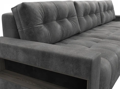 Диван прямой с полками Лига-053 НПБ Лонг Лига Диванов (Велюр) арт.128925