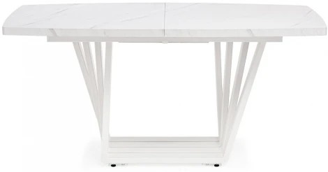 Стол на тумбе Woodville Эудес мрамор леванто белый / белый 551077