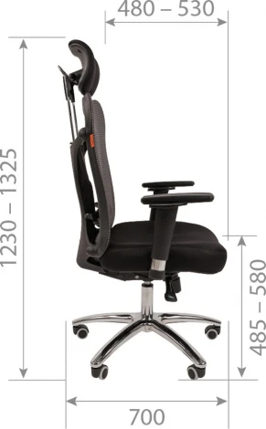 Компьютерное кресло CHAIRMAN 769 (Металл,Ткань,Сетка/Черный)