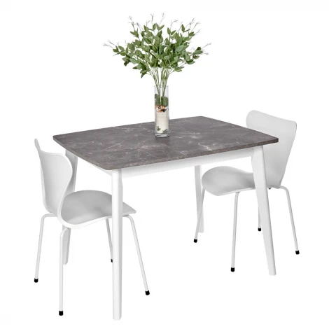 Стул Seven белый с хромированными ножками