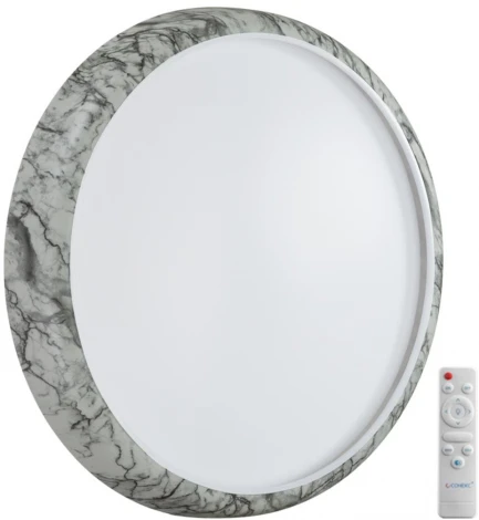 Настенно-потолочный светильник Sonex Mramo White 7638/EL COLOR SN пластик/бел. мрамор LED 70Вт 3000-6000K D510 IP43 пульт ДУ (220V, круглые)