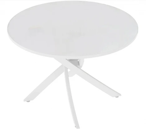 Стол ДАРИО D110 раскладной Белый, стекло/ Белый каркас М-City 464M05637