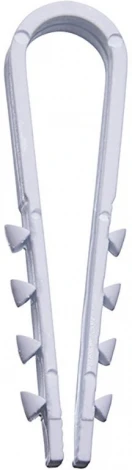 Дюбель-хомут для круглого кабеля (5-10мм) белый 10 шт. Stekker 39337