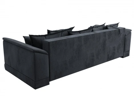 Диван прямой НордСтар НПБ (ДСП,ЛДСП,Брус/Пластик,Металл/Велюр/Темно-серый) Лига Диванов 133200