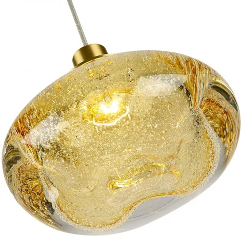 Подвесной светильник Odeon Light Mela 7042/4L янтарный/бронзов/металл/стекло LED 4W 3000K 220V (на проводе, круглые)