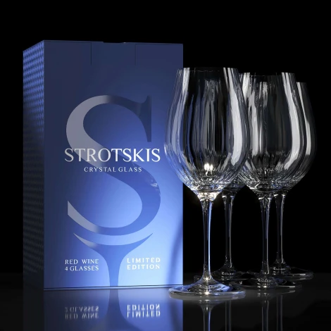 Хрустальные бокалы Adajio, красное вино (4 шт.) 0601/4 Strotskis