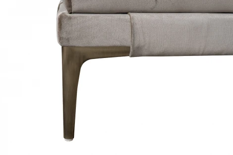 Банкетка Prima 160 на метал опорах бежевая Velvet BEG 40*160*40см Garda Decor