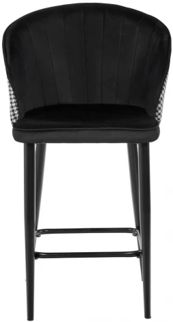 Стул полубарный Paola чёрный с жаккардом Bradex Home RF 0263