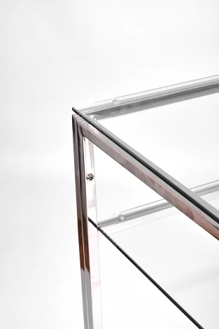 Консольный стол AllConsoles 2051-CS clear зеркальный хром